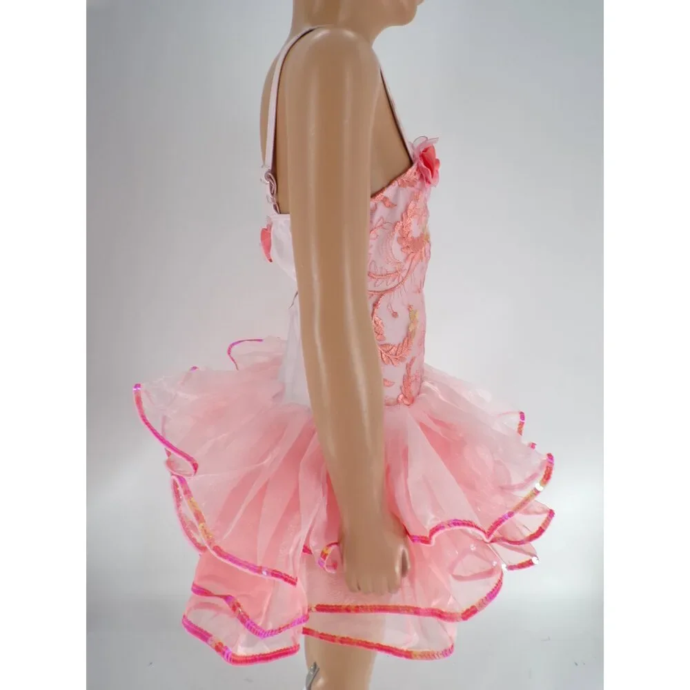 Pre-Owned Dance Costume Curtain Call E2121 Small Child Peach Ballet